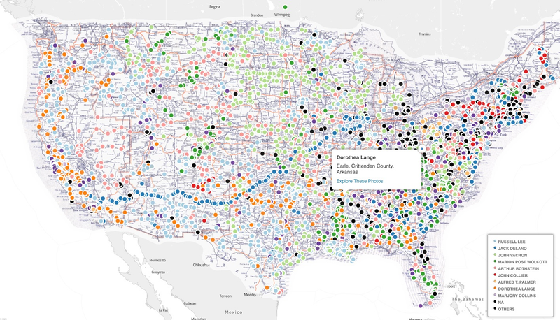 Illustration for article titled Get Lost in This Map of 170,000 Photos From Depression-Era America